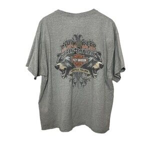 Harley Davison TShirt Mens 2XL Gray Black Bear Wytheville Virginia Biker 90s Tee